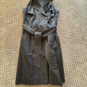 Black sleeveless button up dress size 8